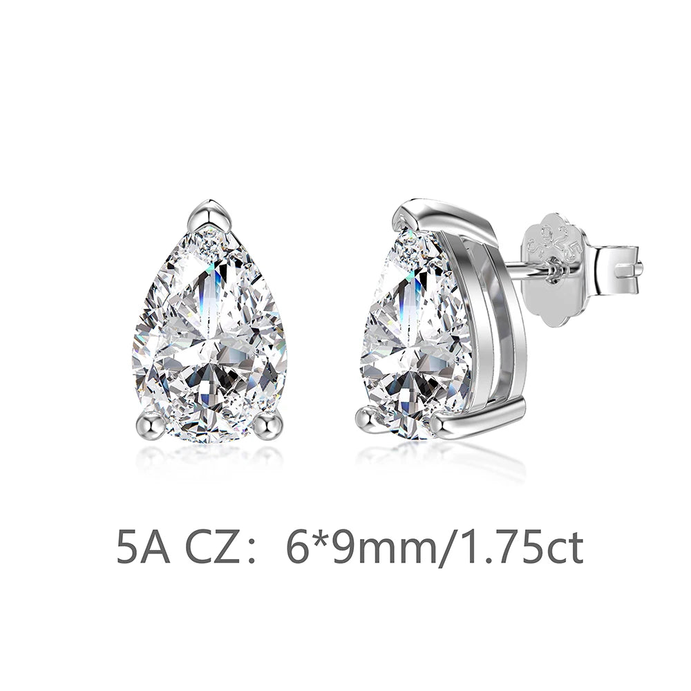 KAKODIY Advanced Jewelry 925 Sterling Silver Drip Drop Shape 5A Cubic Zirconia Stud Earrings Women's Daily