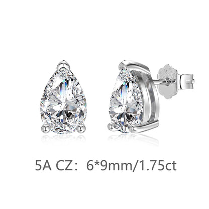 KAKODIY Advanced Jewelry 925 Sterling Silver Drip Drop Shape 5A Cubic Zirconia Stud Earrings Women's Daily