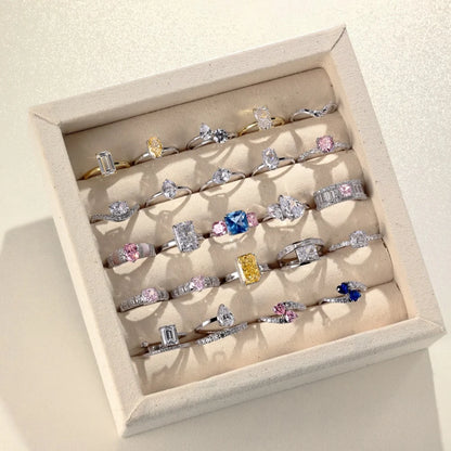 925 Silver CZ Bridal Engagement Ring DY121064 product image 6