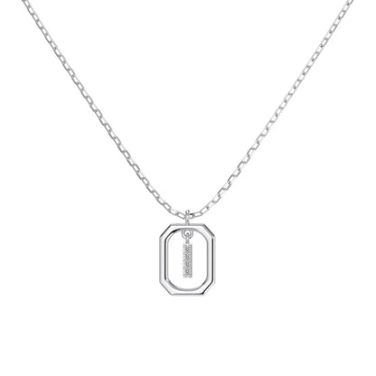 925 Silver 5A CZ Initial Necklace DY191337 product image 5