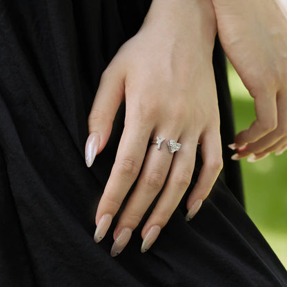 Initial Letter Y Ring for Women Stackable Alphabet Rings with Initial Adjustable Inlaid Initial Rings Bridesmaid Gift