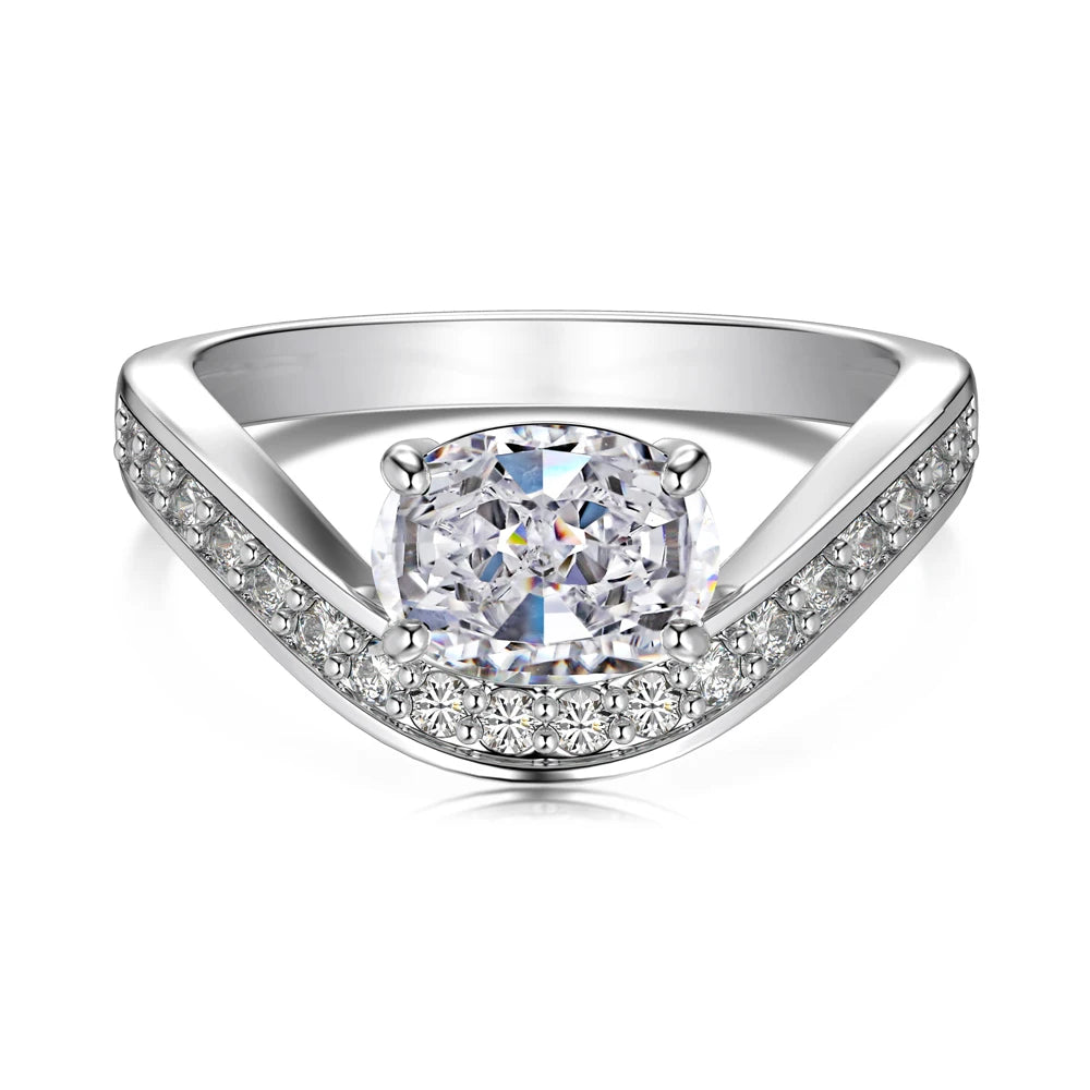 925 Silver 5A CZ Bridal Engagement Ring DY121133 by KAKODIY