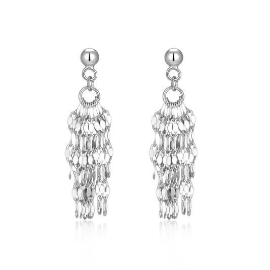 KAKODIY Multilayer Disc Earrings 18K Gold Rhodium Plated Geometric Tassel Earrings 925 Sterling Silver Bohemian Jewelry - product image 1