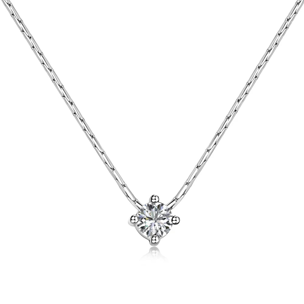 925 Silver CZ Minimalist Pendant Necklace DY190663 product image 8