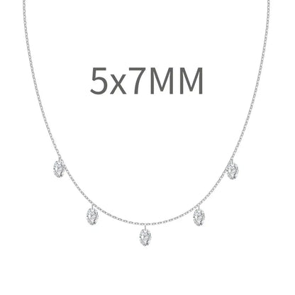 925 Sterling Silver CZ Bridal Lariat Necklace product image 9