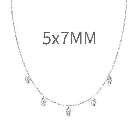925 Sterling Silver CZ Bridal Lariat Necklace product image 9
