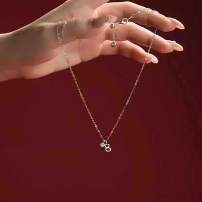 925 Sterling Silver B Initial 5A CZ Necklace product image 2
