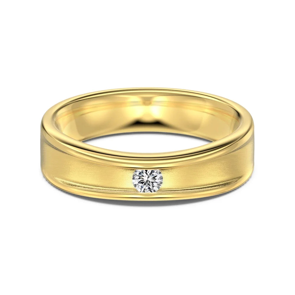 Elegant Design Frosted Polished Surface S925 Silver Classic Circle 5A Zirconia Promise Engagement Women Jewelry Rings
