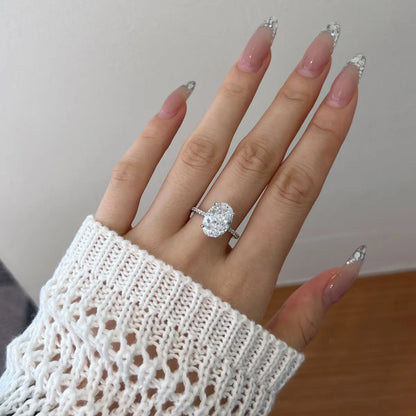 925 Silver CZ Minimalist Engagement Ring DY120167 product image 3