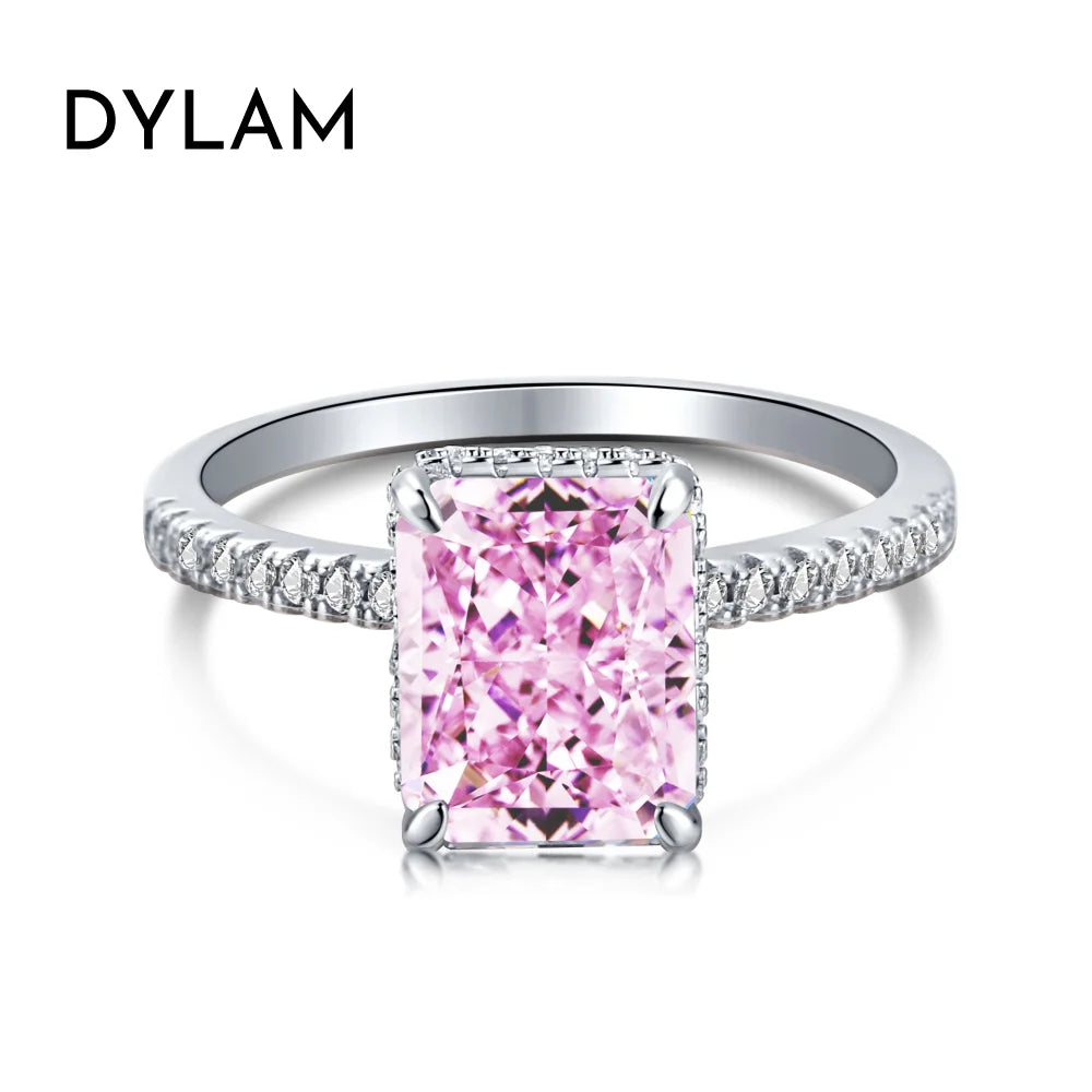925 Silver 8A CZ Bridal Engagement Ring DY120099 product image 10