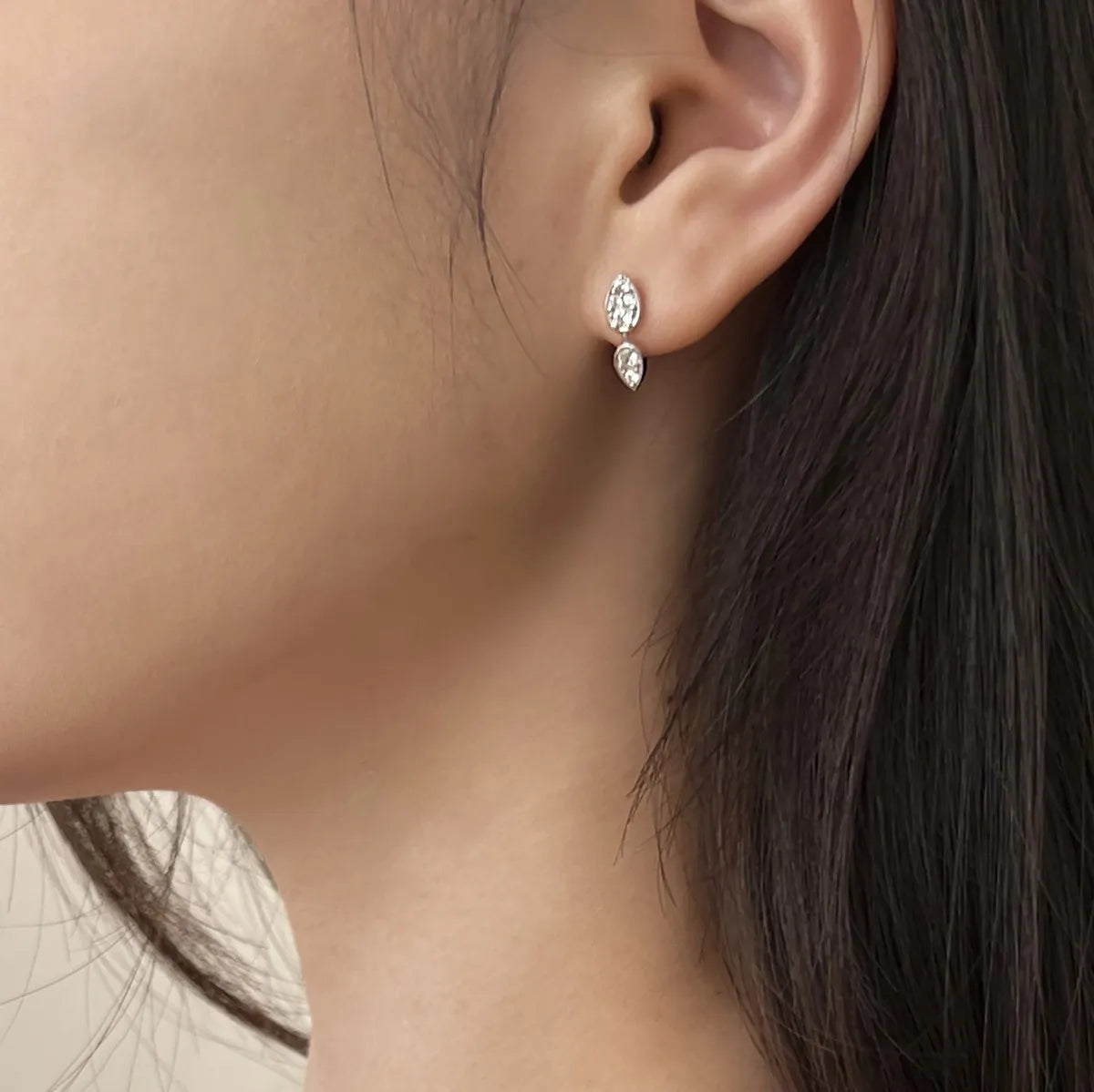 Oem Odm Wholesale Fresh Style S925 Silver Dangle Stud Earrings for Women Gifts 5A Cubic Zircon Waterdrop Pear Drop Earring