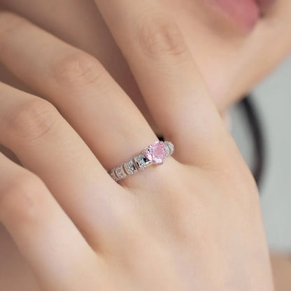 925 Sterling Silver Heart CZ Statement Ring product image 2