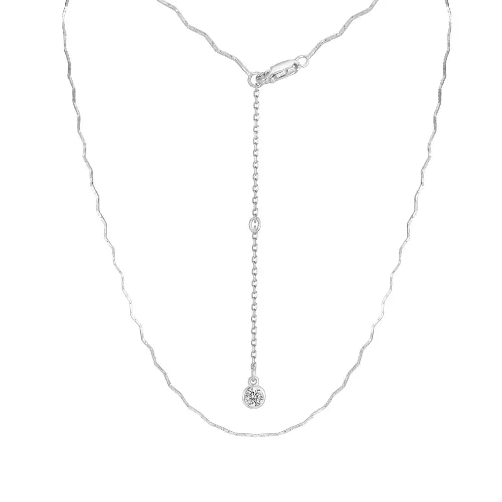 925 Silver Minimalist Chain Necklace DY191363 product image 8