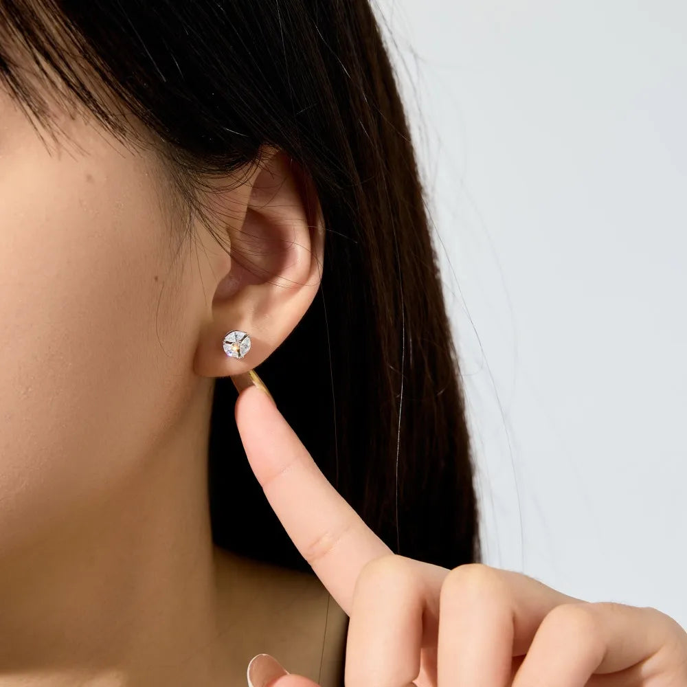KAKODIY Unique Design 925 Sterling Silver Plated Rhodium Shiny 5A Cubic Zirconia Flower Shaped Stud Earrings Women's Jewelry - product image 5