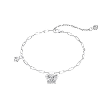 925 Sterling Silver Butterfly 5A CZ Bracelet product image 7