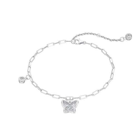 925 Sterling Silver Butterfly 5A CZ Bracelet product image 7