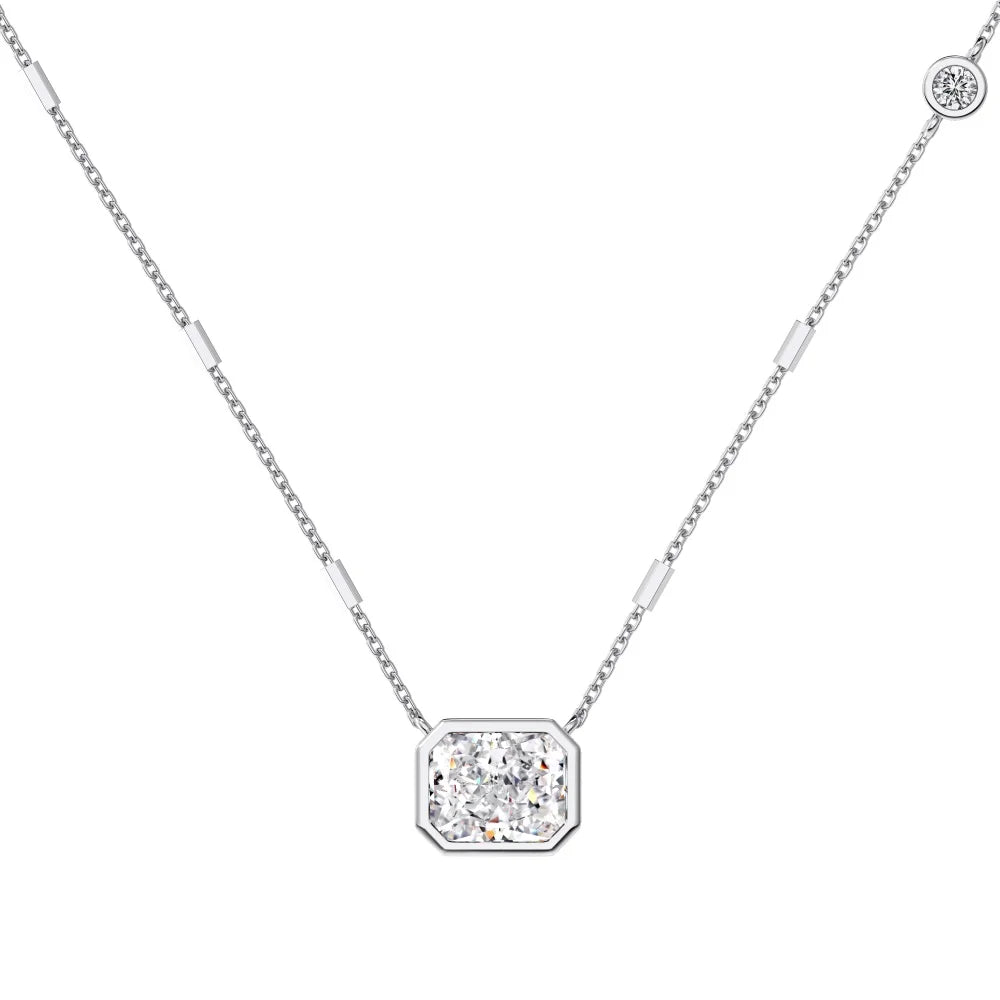 925 Silver CZ Minimalist Pendant Necklace DY190903 by KAKODIY