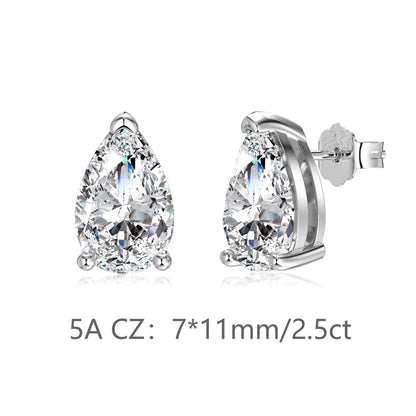 KAKODIY Advanced Jewelry 925 Sterling Silver Drip Drop Shape 5A Cubic Zirconia Stud Earrings Women's Daily