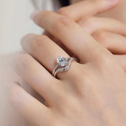 925 Sterling Silver Geometric CZ Stacking Ring product image 5