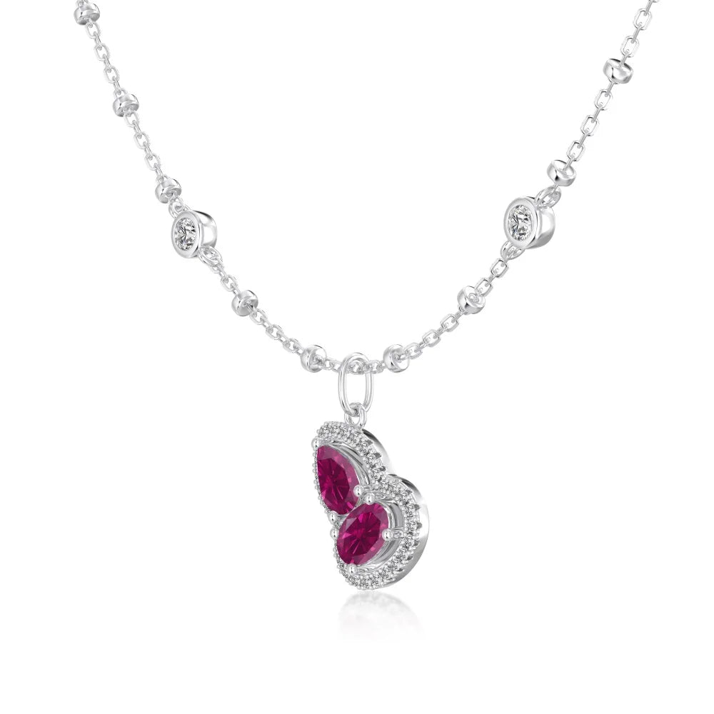 925 Silver 5A CZ Pendant Necklace DY191904 product image 7
