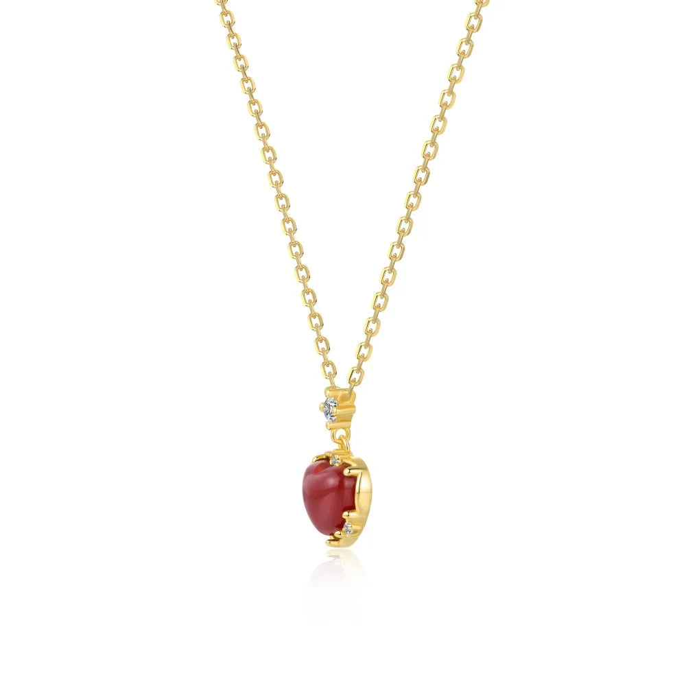 925 Silver Heart 5A CZ Pendant Necklace DY191717 product image 8