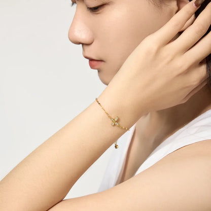 925 Silver Butterfly 5A CZ Chain Bracelet DY150664 product image 5