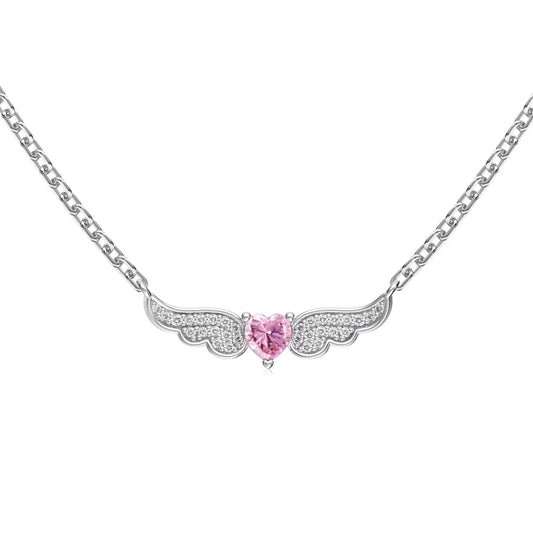 925 Sterling Silver Heart CZ Necklace DY190800 by KAKODIY