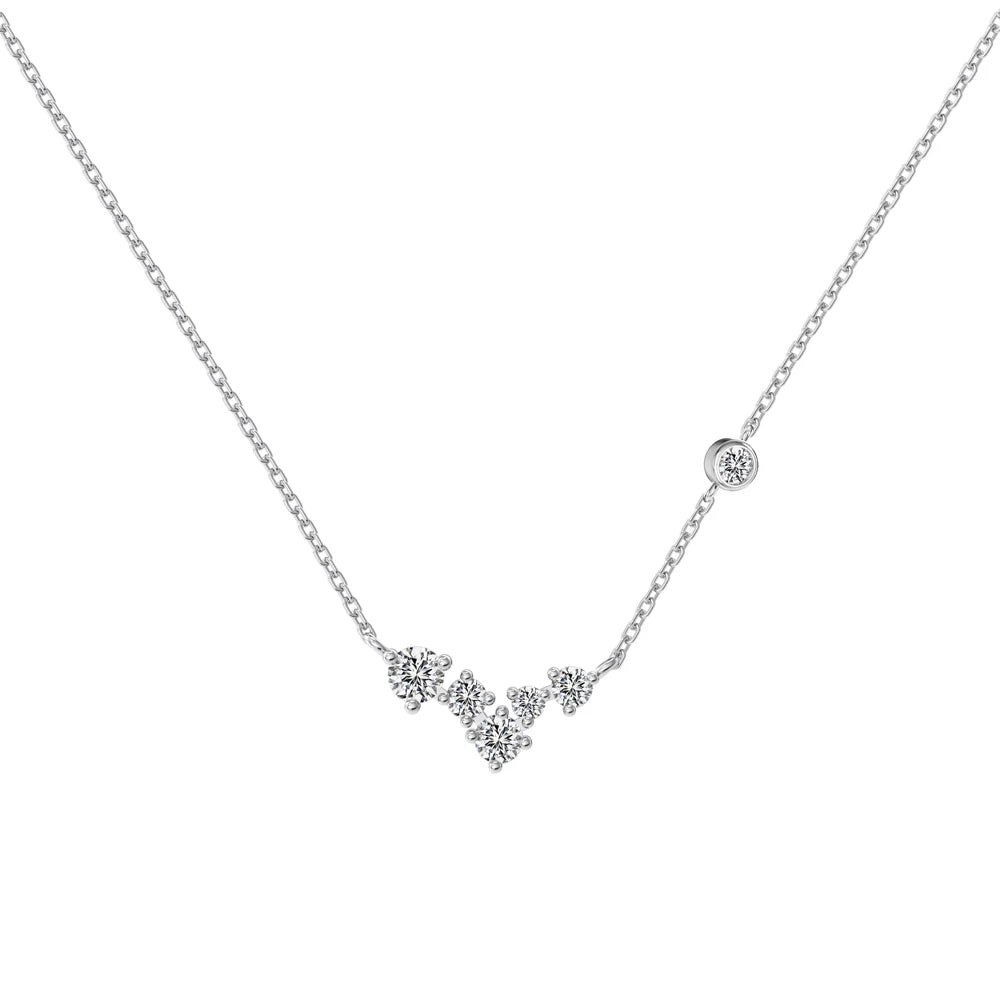 925 Sterling Silver Star CZ Personalized Necklace by KAKODIY