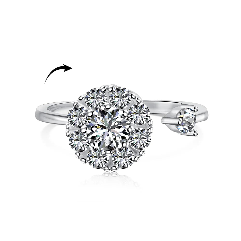 925 Sterling Silver Dainty Adjustable Ring by KAKODIY