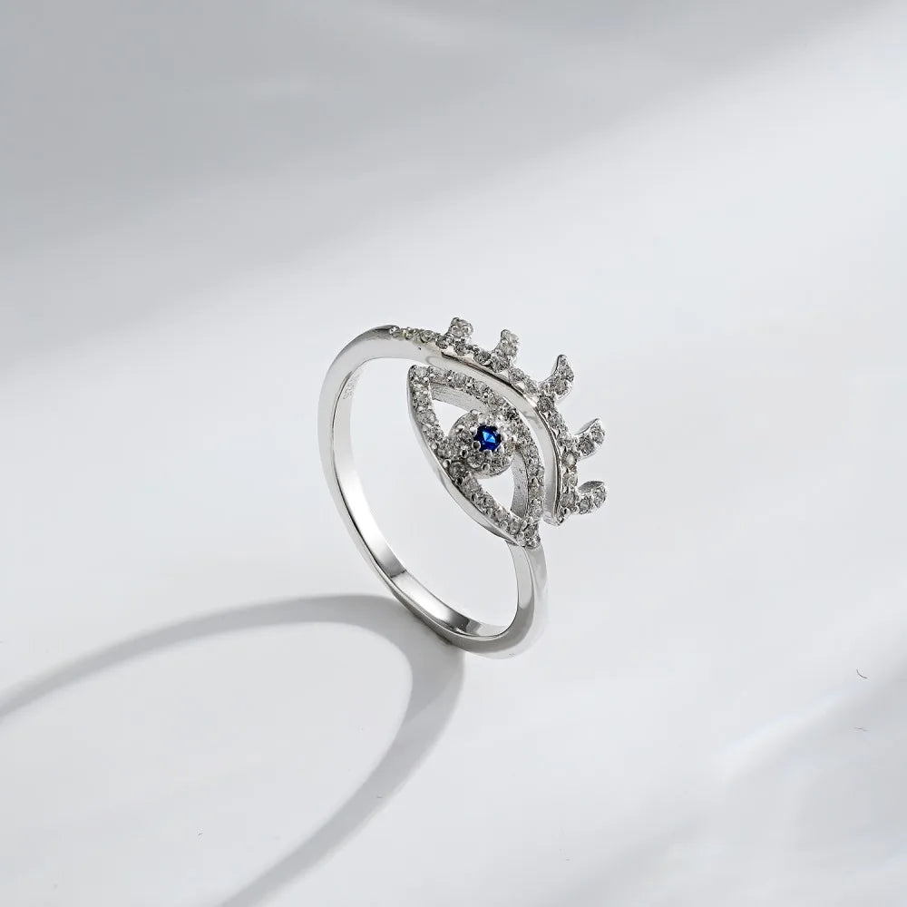 925 Sterling Silver CZ Adjustable Ring DY120717 product image 2