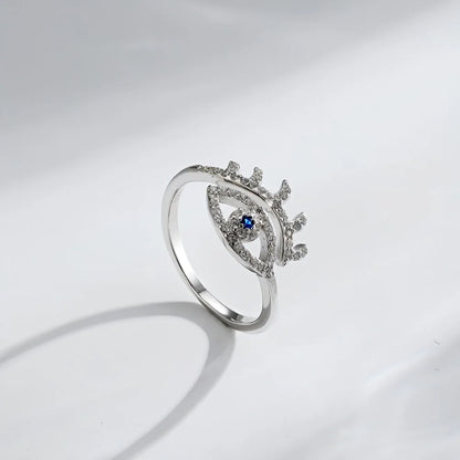 925 Sterling Silver CZ Adjustable Ring DY120717 product image 2