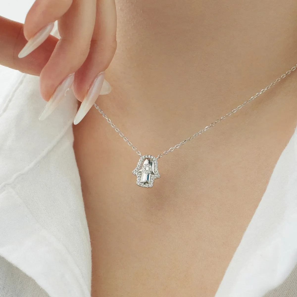 925 Silver Evil Eye Pendant Necklace DY190804 product image 2