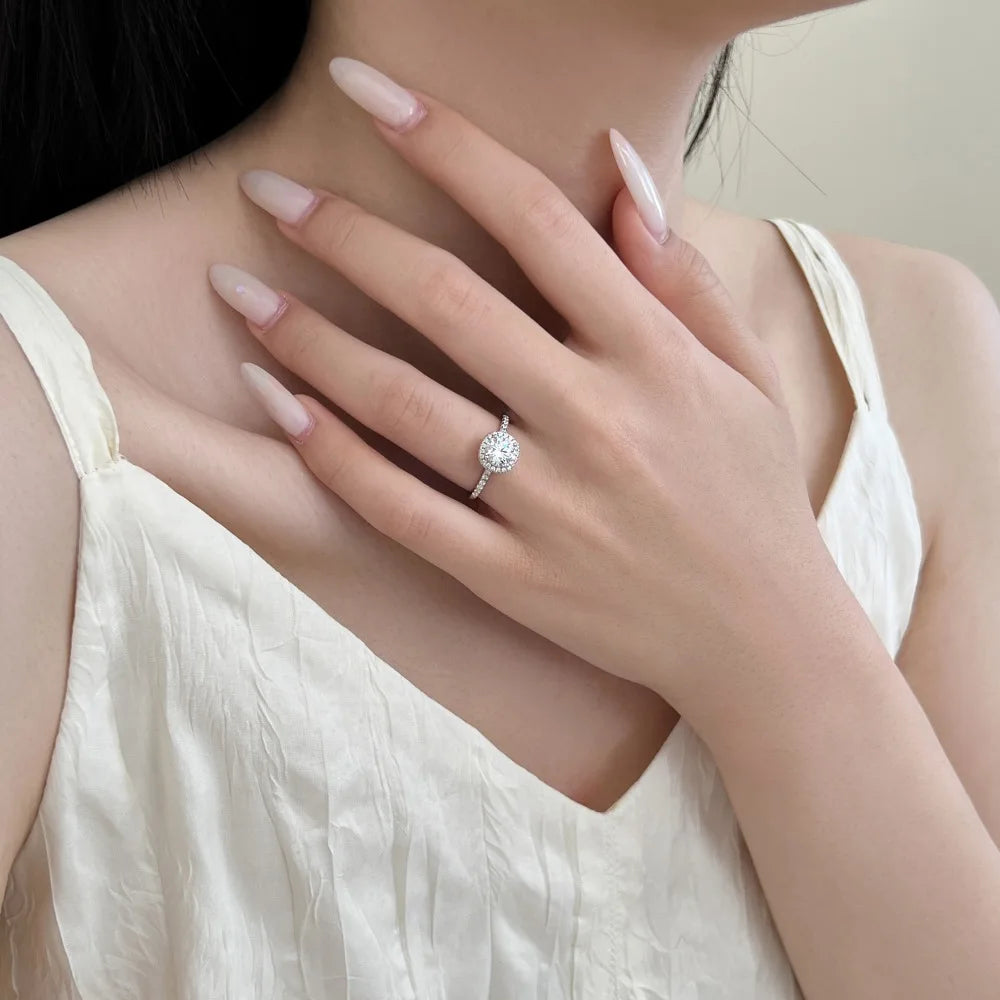 925 Silver 5A CZ Bridal Engagement Ring DY121464 product image 3