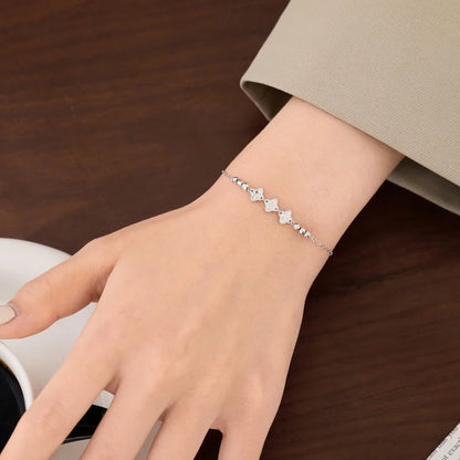 925 Sterling Silver Flower Chain Bracelet product image 5