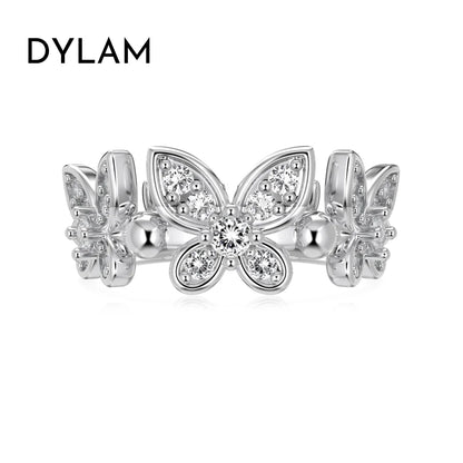 925 Silver Butterfly Engagement Ring DY121068 product image 6