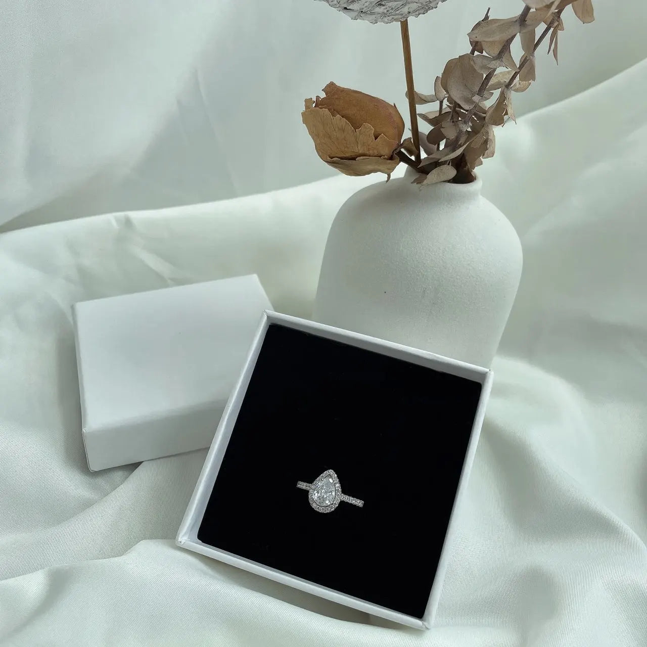 925 Silver Teardrop CZ Engagement Ring TL120005 product image 6