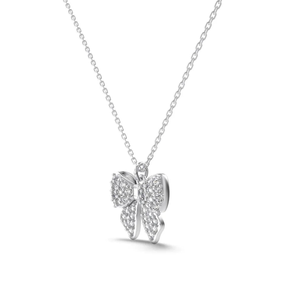 Elegant Fine Fashion Women Jewelry S925 Silver Link Chain Xmas Christmas Gifts 5A Zirconia Butterfly Pendant Necklaces