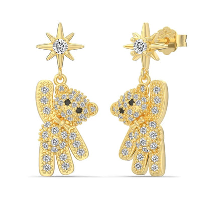 KAKODIY Personalized Creative Design 14K Gold Plated 925 Sterling Silver Earrings