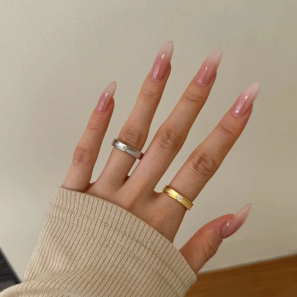 Elegant Design Frosted Polished Surface S925 Silver Classic Circle 5A Zirconia Promise Engagement Women Jewelry Rings
