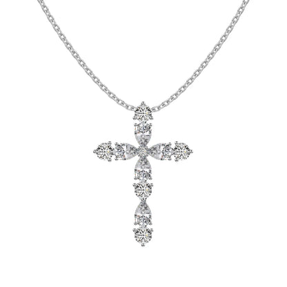 925 Silver Cross CZ Pendant Necklace DY190716 by KAKODIY