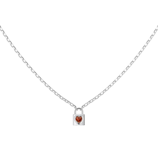925 Silver Heart 5A CZ Pendant Necklace DY190956 by KAKODIY