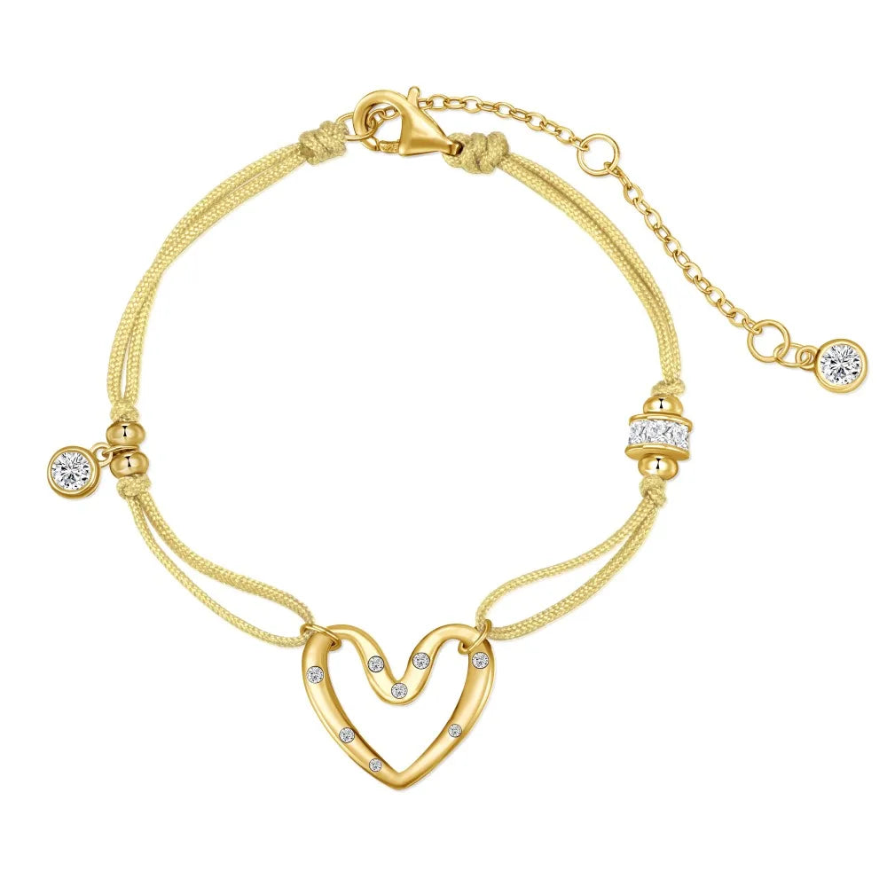 925 Silver Heart 5A CZ Chain Bracelet DY150659 product image 8