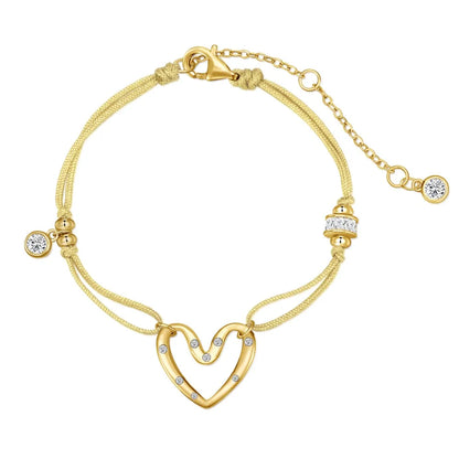 925 Silver Heart 5A CZ Chain Bracelet DY150659 product image 8
