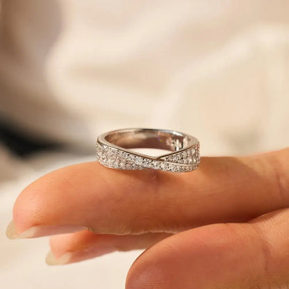 925 Silver CZ Bridal Engagement Ring DY121254 product image 6