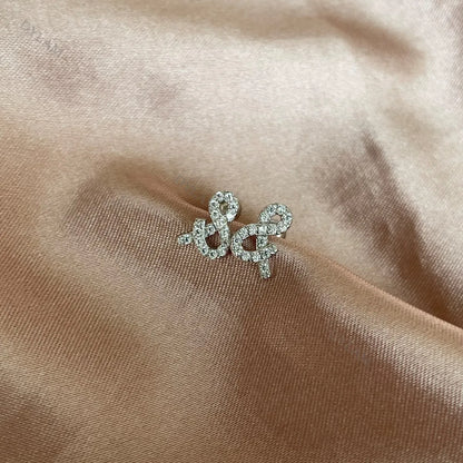 New Fashion Sterling Silver 925 Screw Back Earring  Symbol Meaningful Stud Earrings