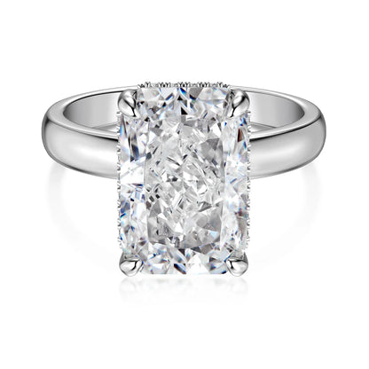 Fashion Women Jewelry Wedding Band Sterling Silver 8A Crushed Iced Out Cut Cubic Zirconia Engagement Bridal Rings