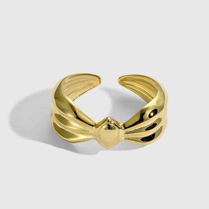 925 Sterling Silver Bow Minimalist Adjustable Ring product image 7