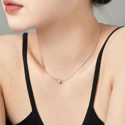 925 Silver CZ Minimalist Pendant Necklace DY190663 product image 6