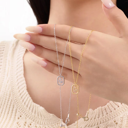 925 Silver G Initial 5A CZ Necklace DY191335 product image 2
