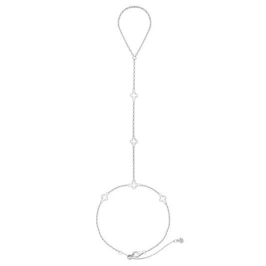 925 Sterling Silver Clover Chain Bracelet DY150606 by KAKODIY